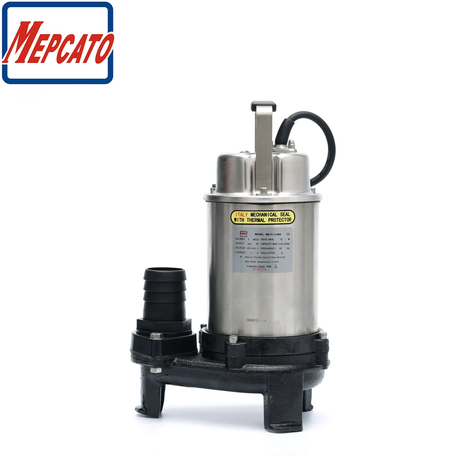 400W Cast Iron Three-Feet Stainless Steel Industry Plants Factory Household Sewage Waste Water Drainage Vortex Centrifugal Submersible Dewatering Pump