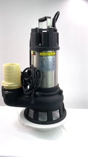 1HP Powerful Large Flow Cast Iron Industrial Construction Factory Sewage Cutting Wastewater Disposal Electric Centrifugal Submersible Water Pump with Cutter